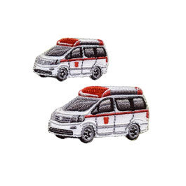 ワッペン トミカ 救急車 Tc450 男の子が大好きなトミカ アイロン接着ワッペンの手芸用品通販 洋裁 ソーイング 用品 ワッペン ネーム札