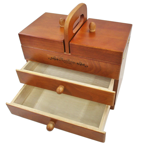 木製 ソーイングボックス-