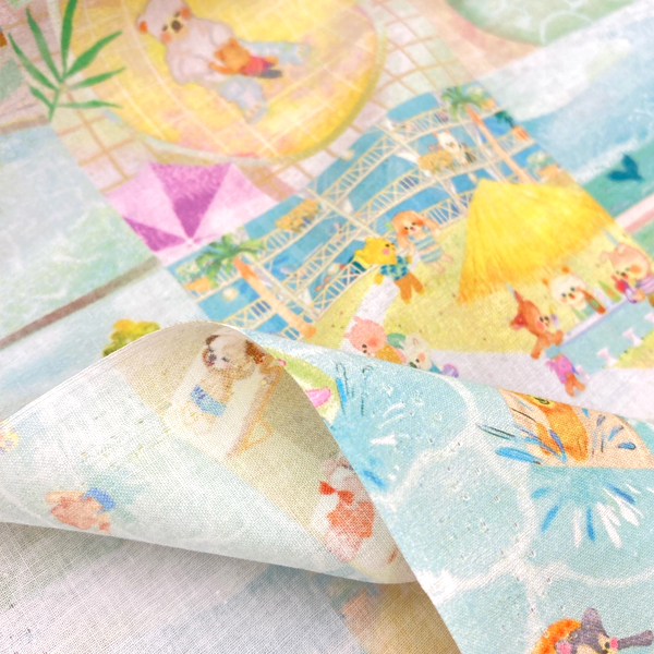 22fabric yukiemon 60ローンデジタルプリント プールグラム DP