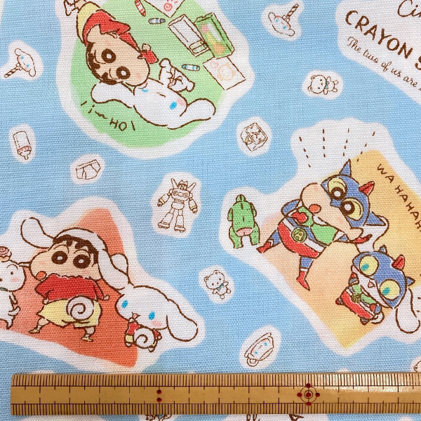 生地 キャラクター 22 オックス シナモロール クレヨンしんちゃん G32 1a水色 手芸用品 生地の通販 トライ アム サンカクヤ