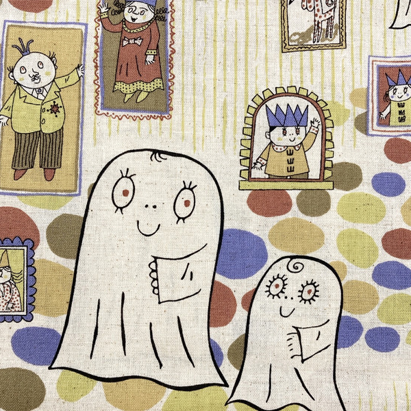 生地 キャラクター 2023 Lilla spoket Laban おばけのラーバン おひさまおはよう城の住人たち PRLB7008-Natural|手芸用品・生地の通販|トライ・アム サンカクヤ お日様おはよう